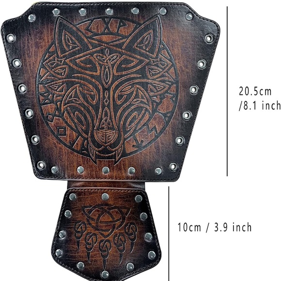 Brand New, Warrior Chest Armor w/ Viking Fenrir Brace, Warrior Set For Ren Faire - Picture 5 of 12